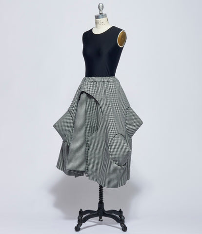 Comme Des Garcons Womens Buffalo Check Skirt