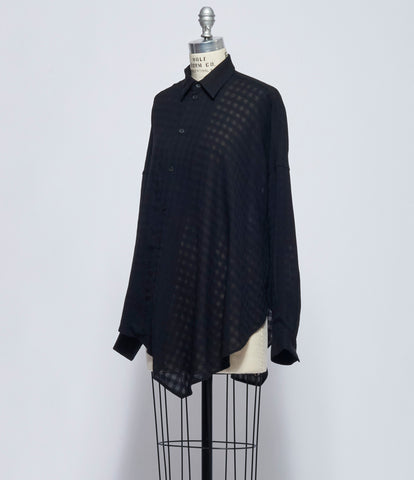 Forme D'Expression Womens Black Oversized Decon Shirt