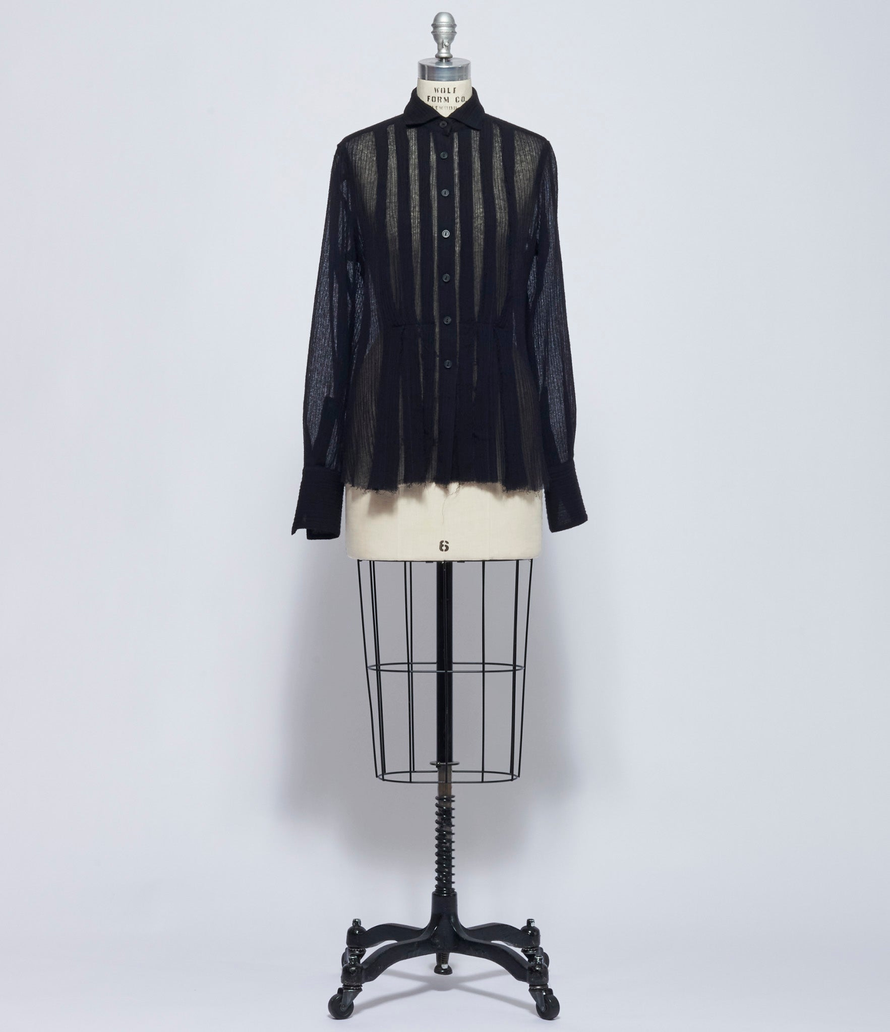 Forme D'Expression Womens Black Victorian Blouse