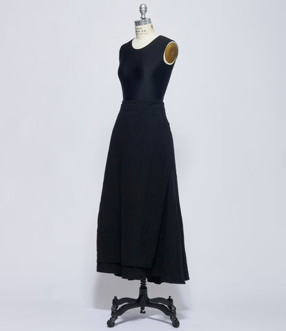 Forme D'Expression Womens Black Long Skirt with Apron