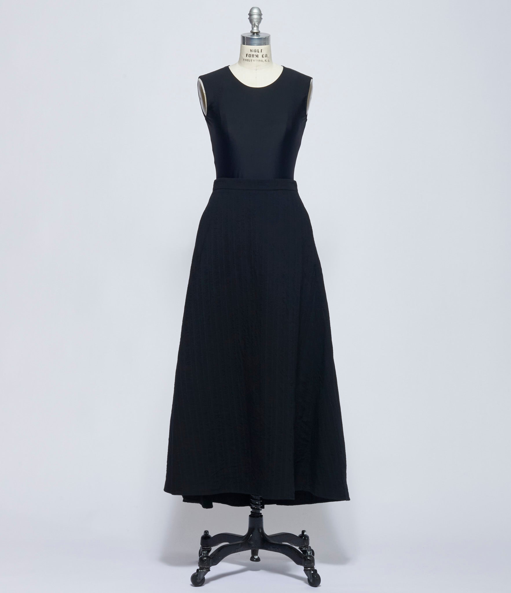 Forme D'Expression Womens Black Long Skirt with Apron