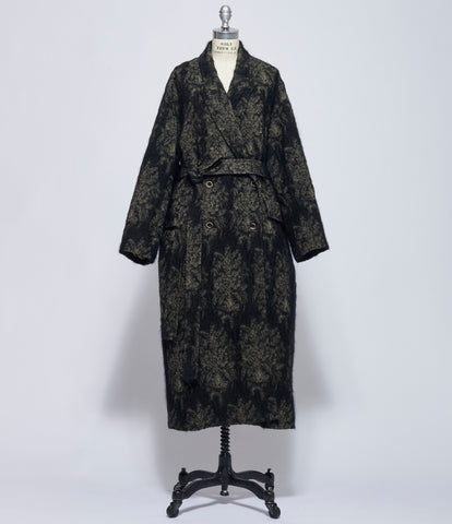 Uma Wang Womens Black & Tan Cicero Coat