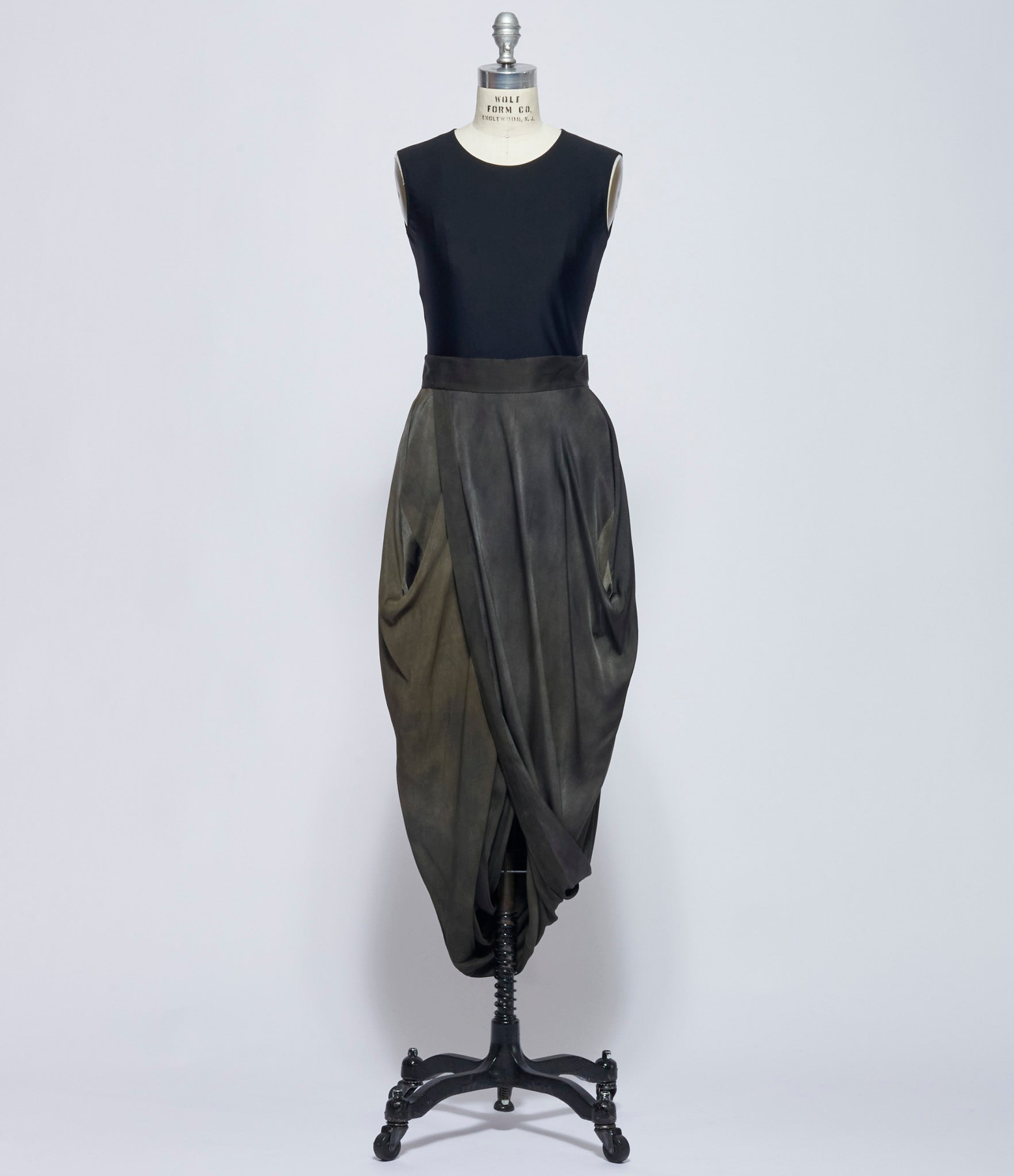 Uma Wang Womens Dark Grey Gink Skirt