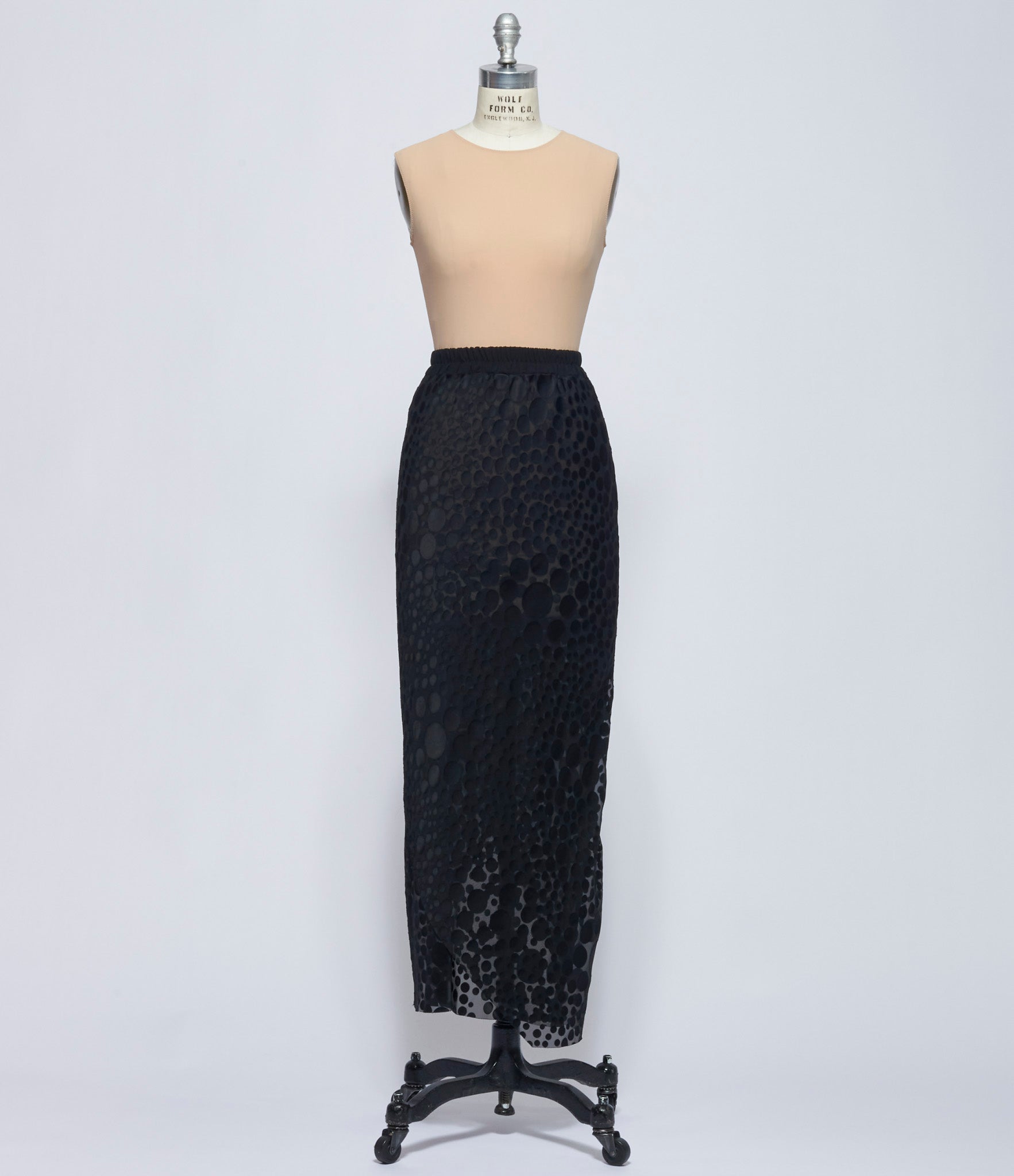 Replika Black Devore Skirt
