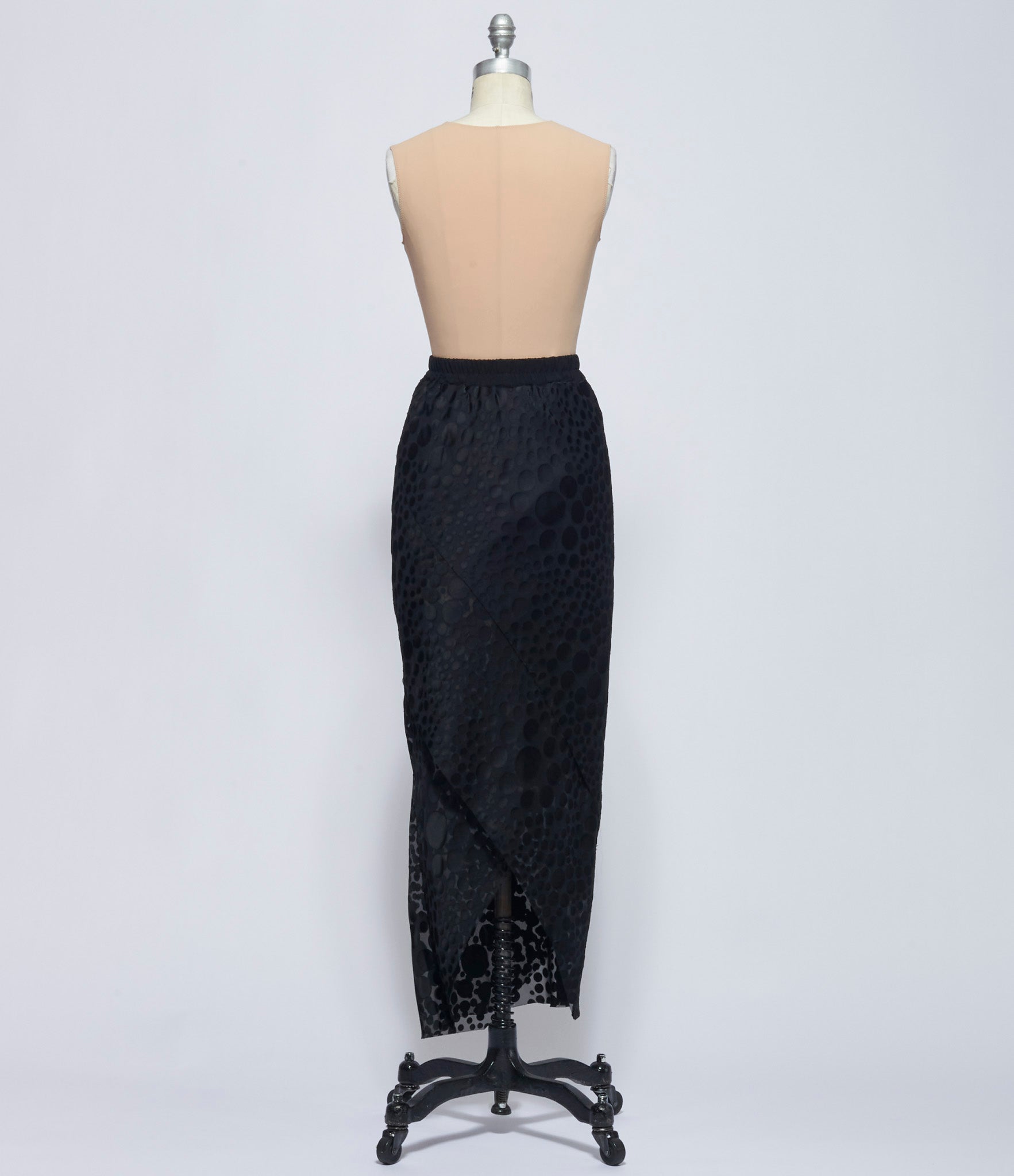 Replika Black Devore Skirt