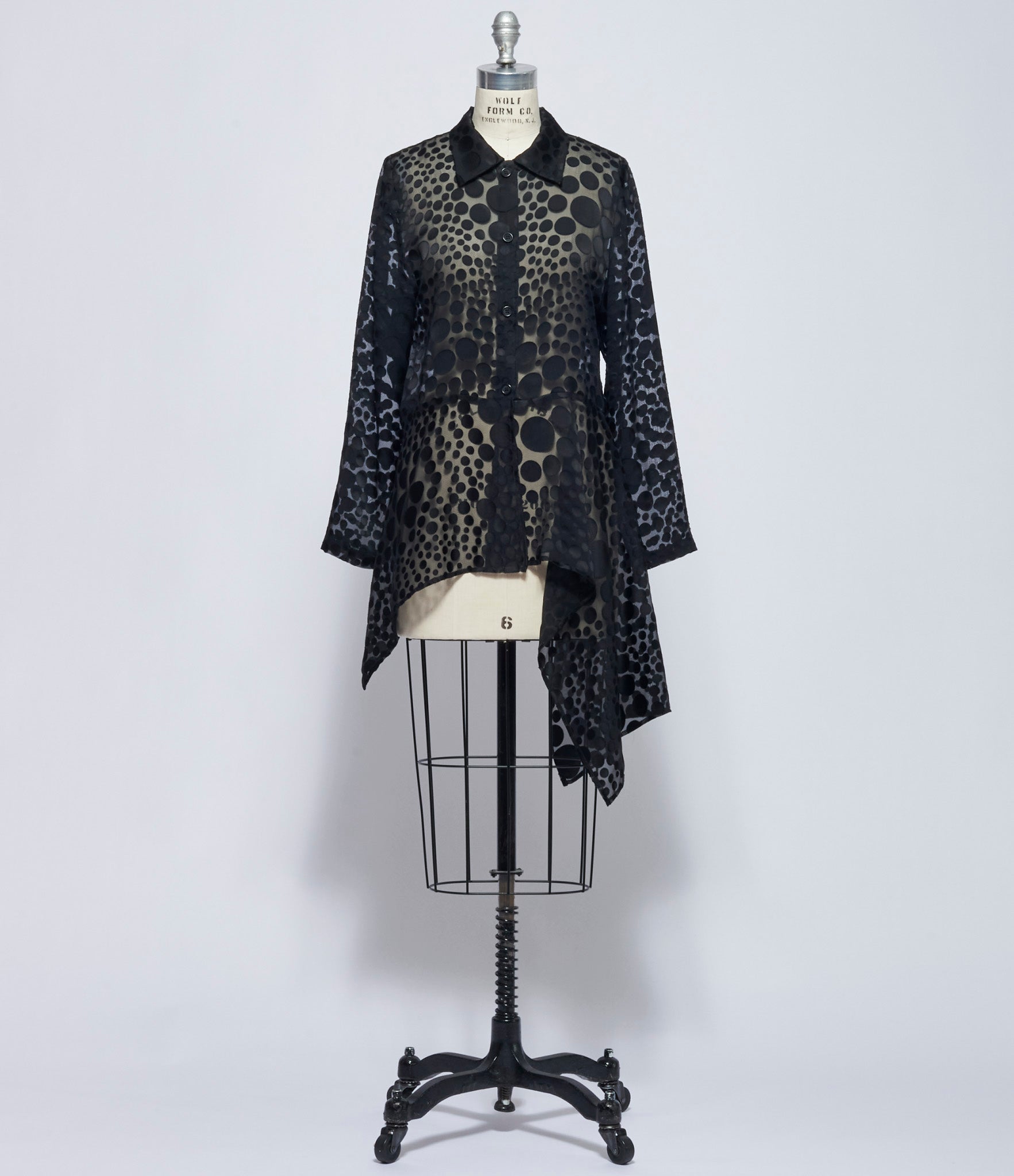 Replika Black Devore Top