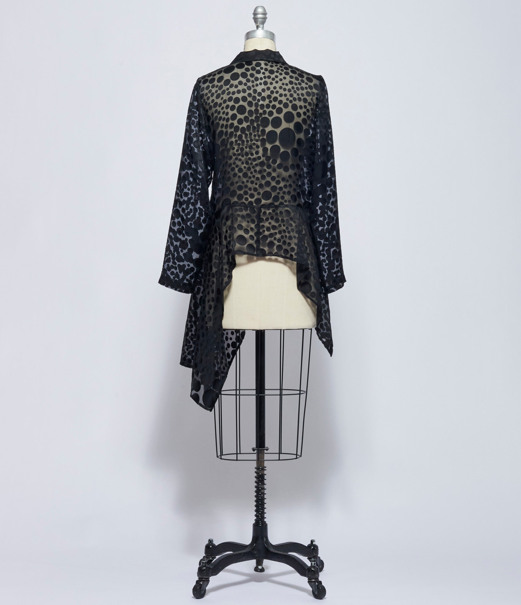 Replika Black Devore Top