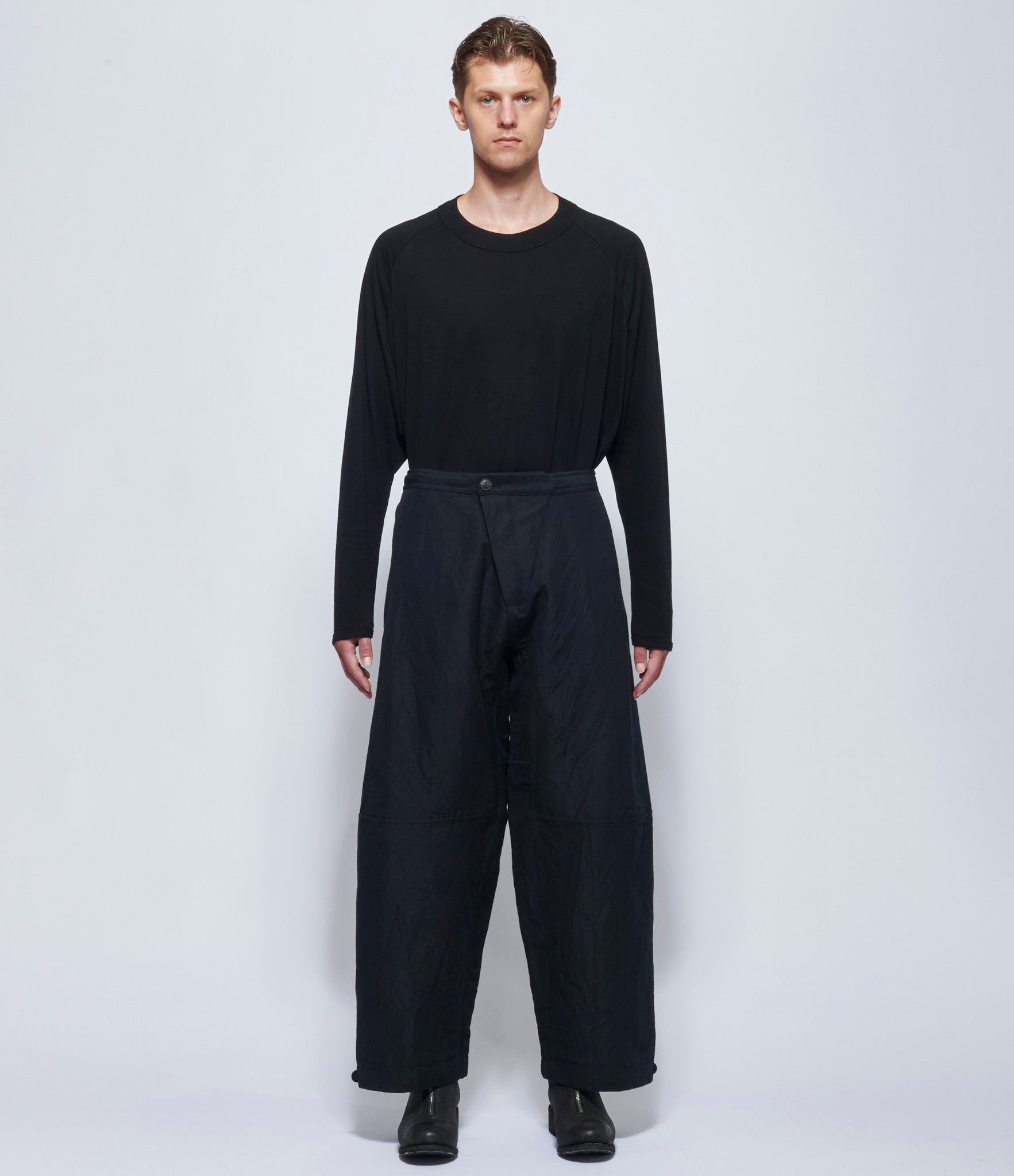 Jan Jan Van Essche Mens Pitch Black Trousers #89