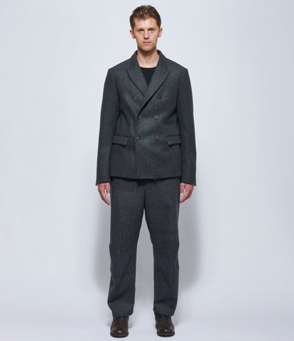 Forme d'Expression Mens Charcoal Cropped DB Jacket