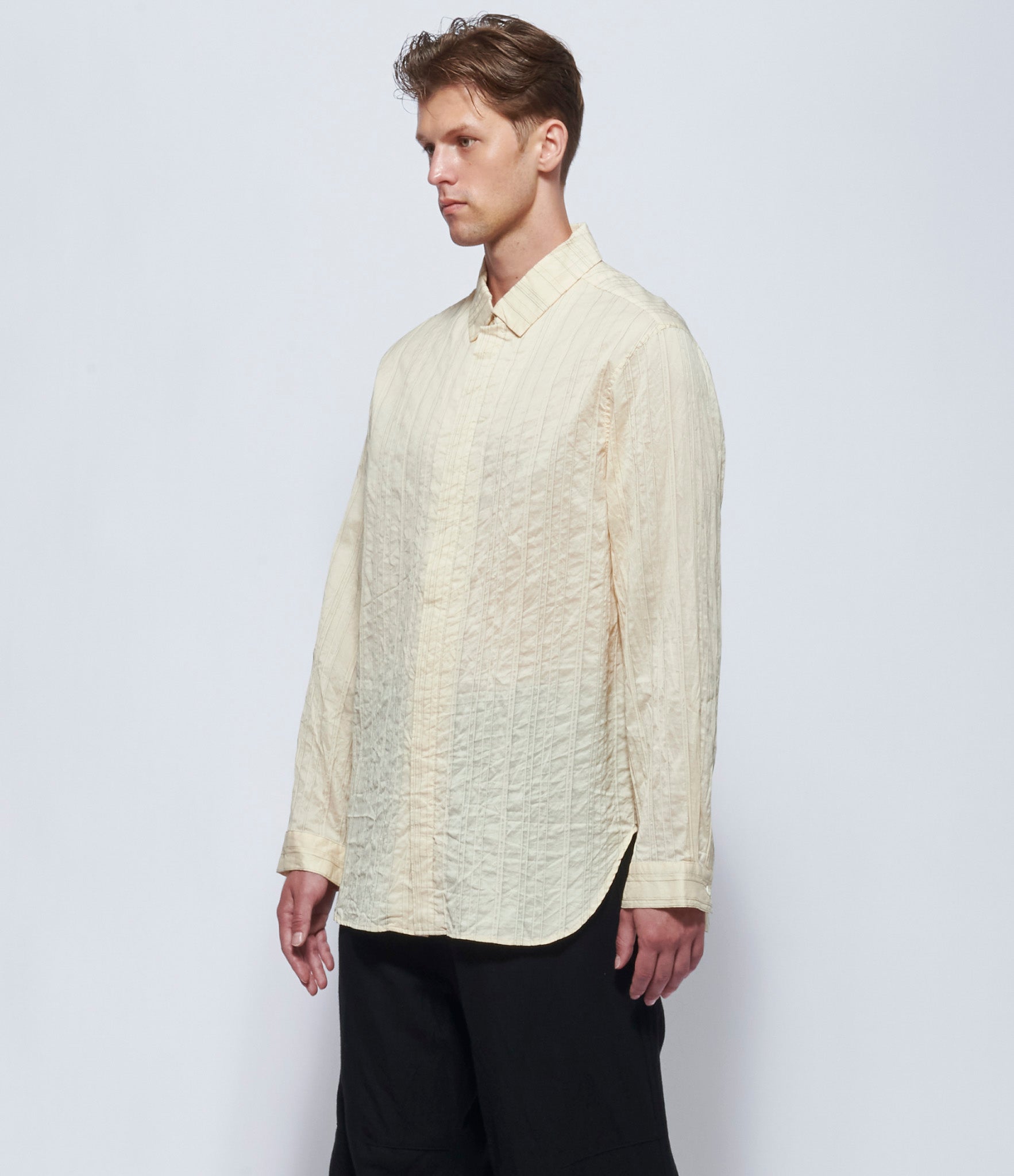 Forme d'Expression Mens Champagne Minimal Shirt