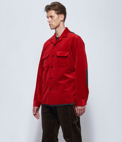 Junya Watanabe Mens Red Corduroy Shirt
