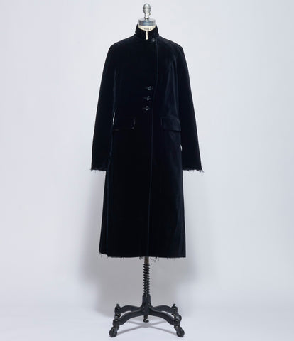 Elena Dawson Black Velvet Classic Coat Peak