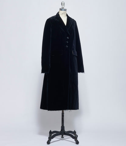 Elena Dawson Black Velvet Classic Coat Peak