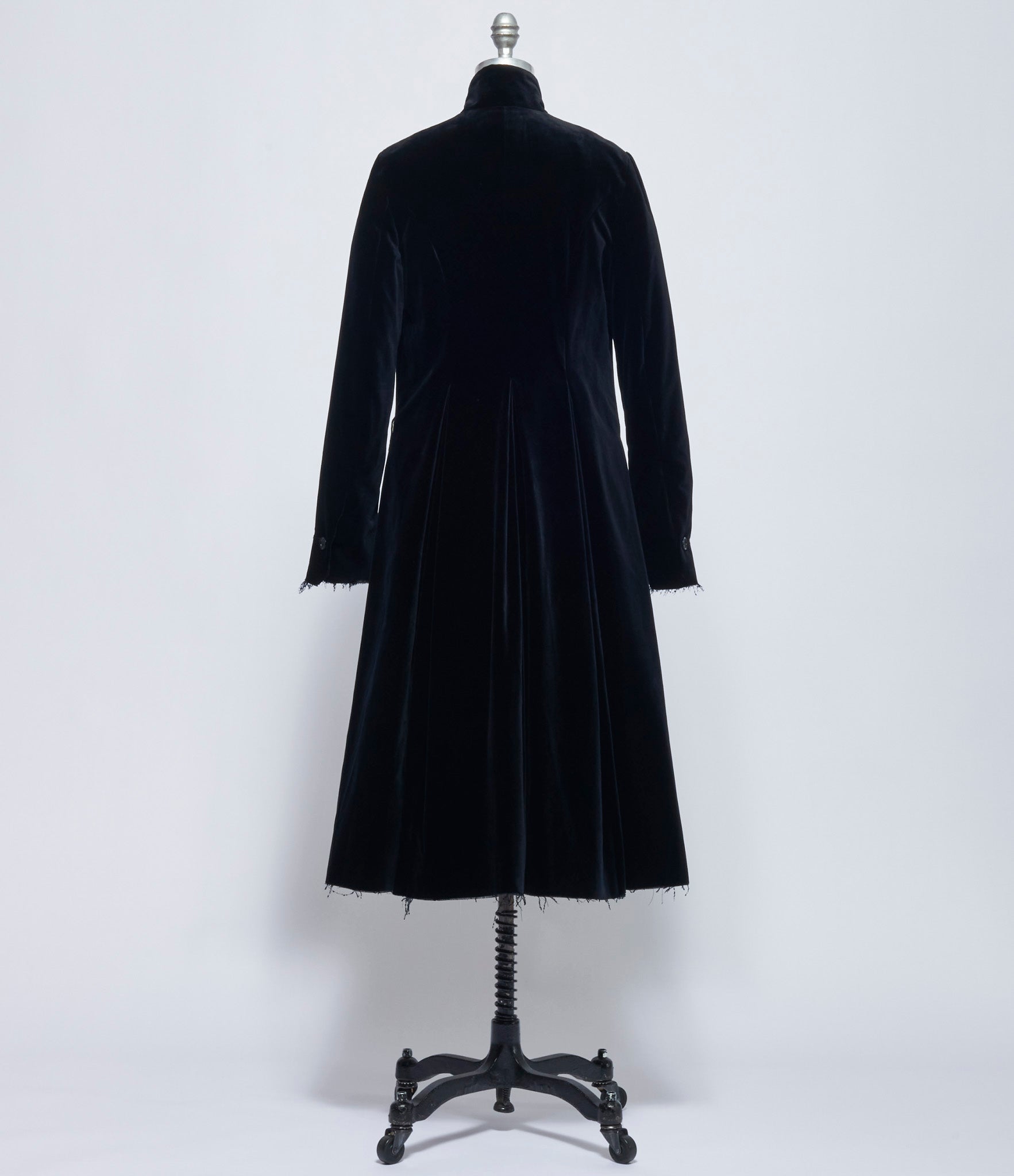 Elena Dawson Black Velvet Classic Coat Peak