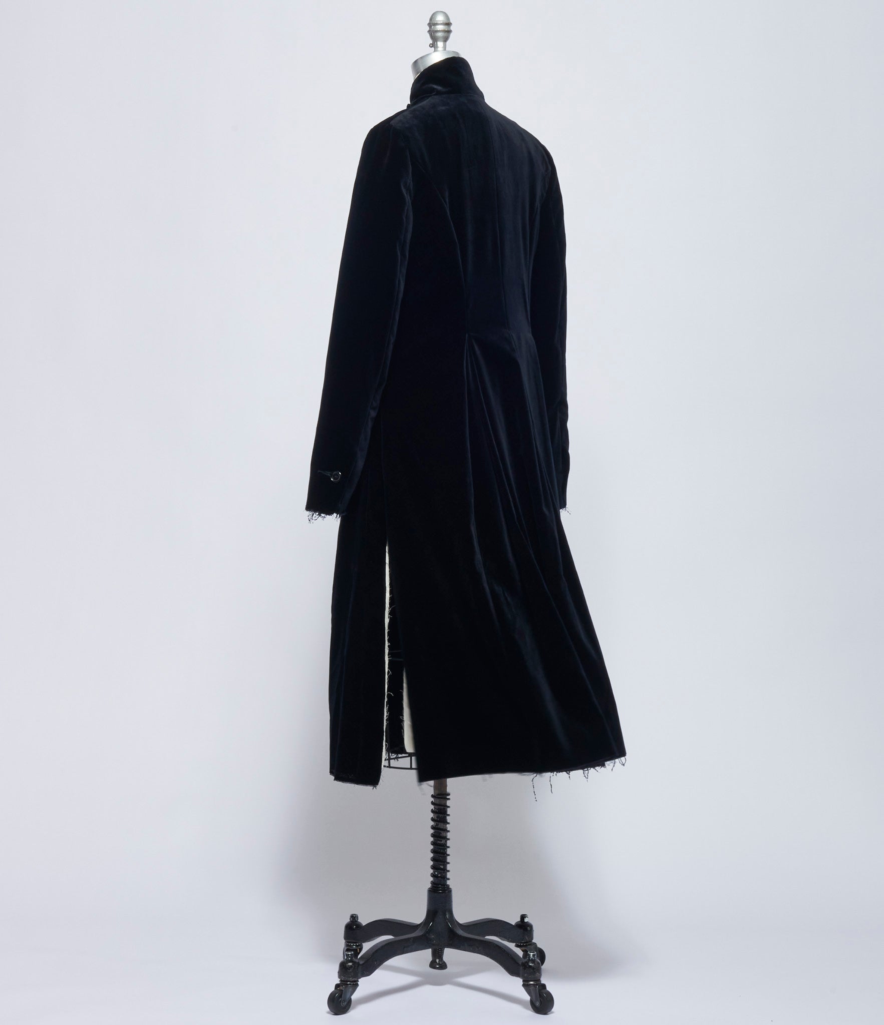 Elena Dawson Black Velvet Classic Coat Peak