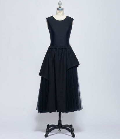 Noir Kei Ninomiya Comme Des Garcons Womens Cutout Tulle Skirt