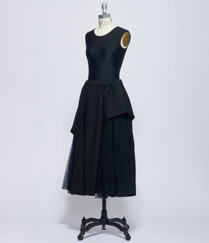 Noir Kei Ninomiya Comme Des Garcons Womens Cutout Tulle Skirt