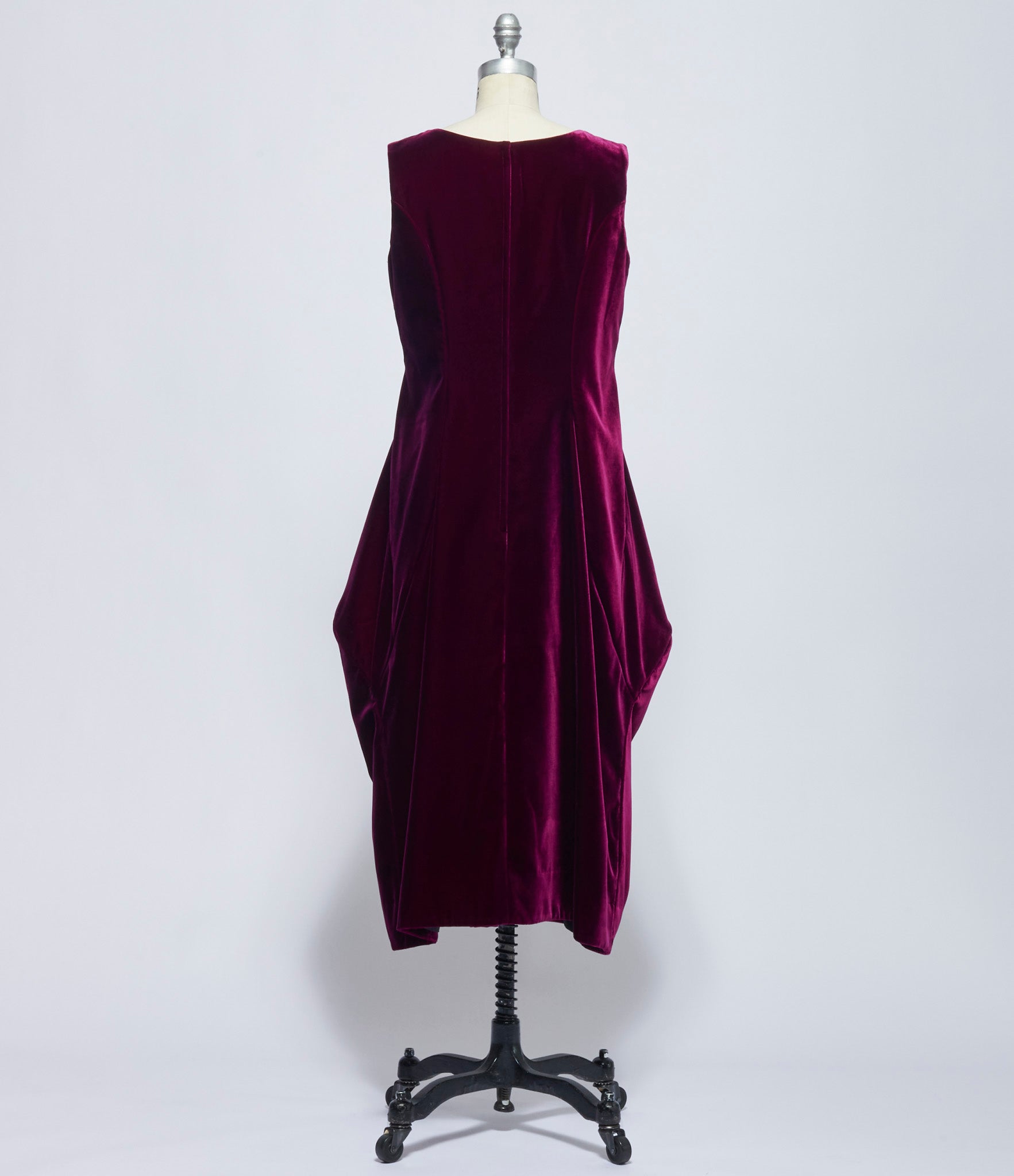 Comme Des Garcons Womens Wine Velvet Dress