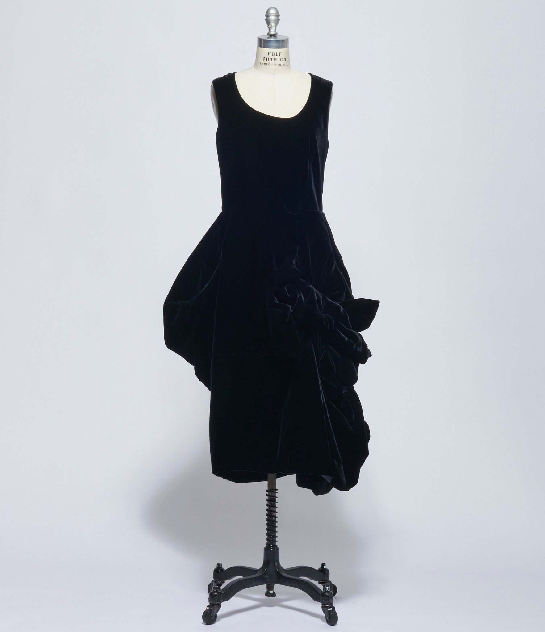 Comme Des Garcons Womens Black Velvet Dress