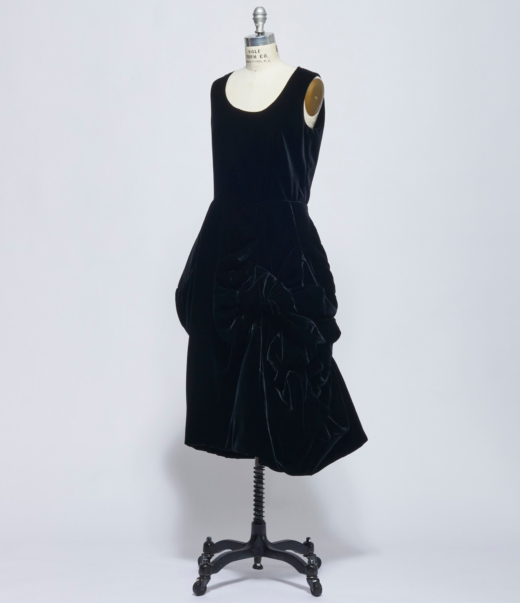 Comme Des Garcons Womens Black Velvet Dress