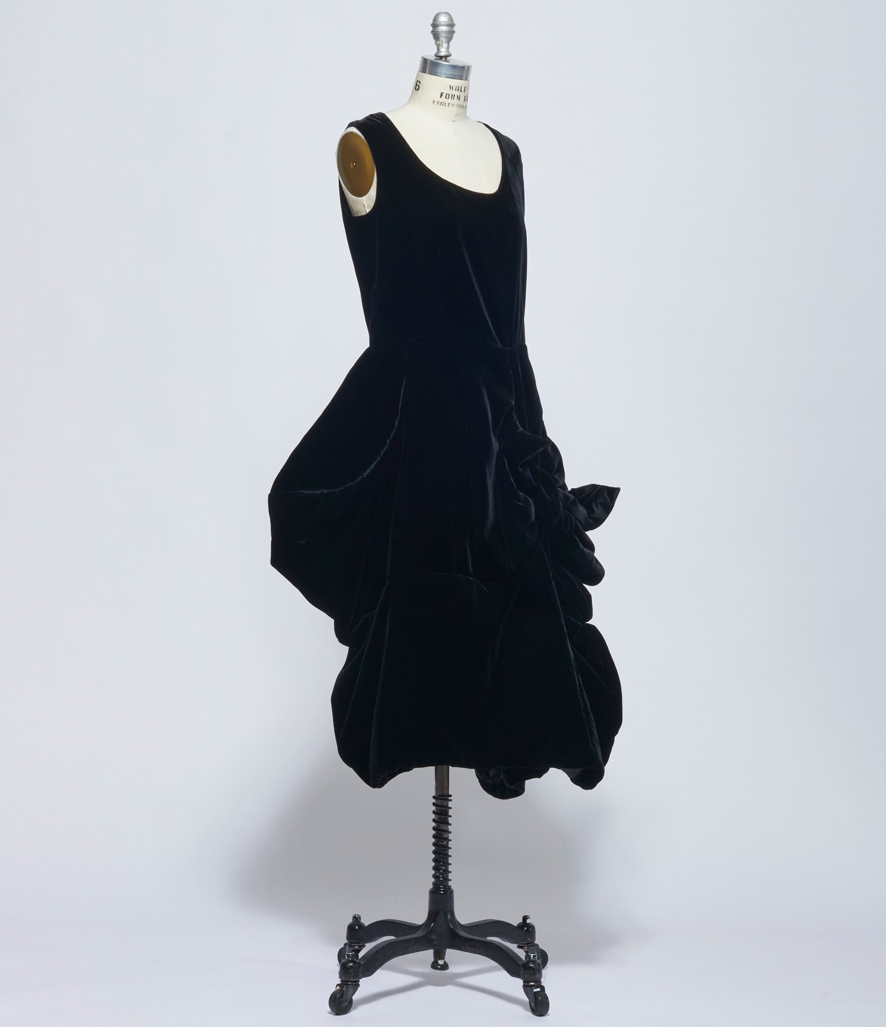 Comme Des Garcons Womens Black Velvet Dress