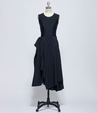 Yohji Yamamoto Womens Black R Gathered Skirt