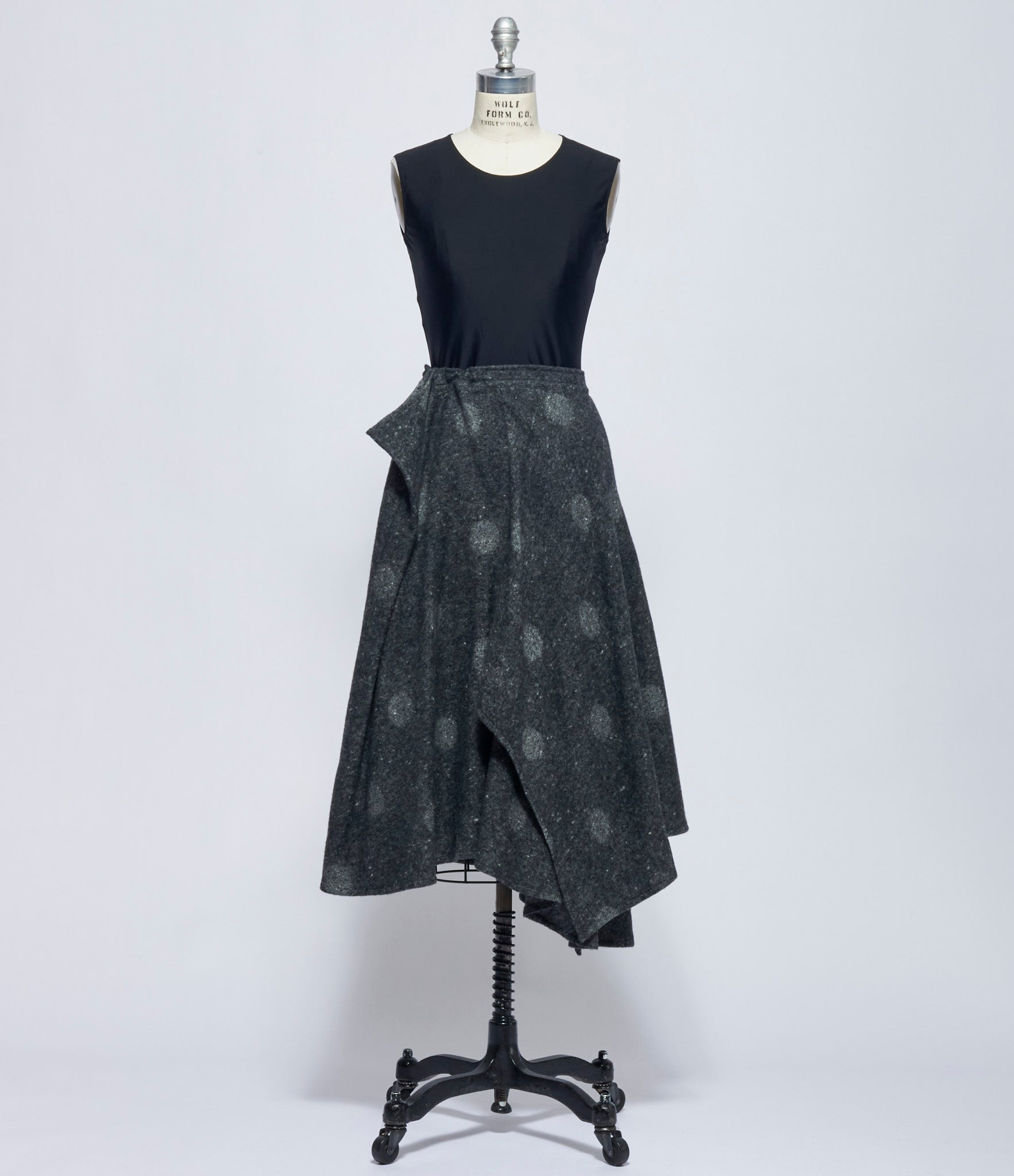 Yohji Yamamoto Womens Grey R Gathered Skirt