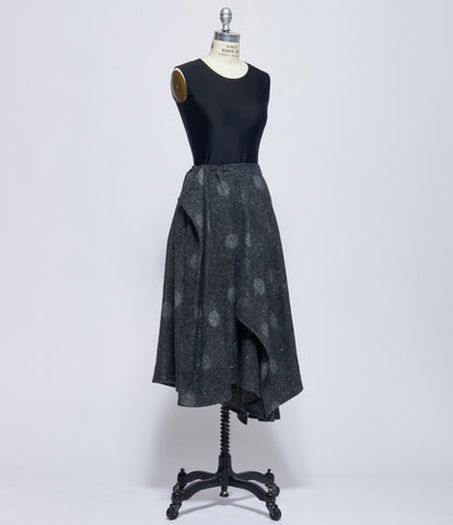 Yohji Yamamoto Womens Grey R Gathered Skirt