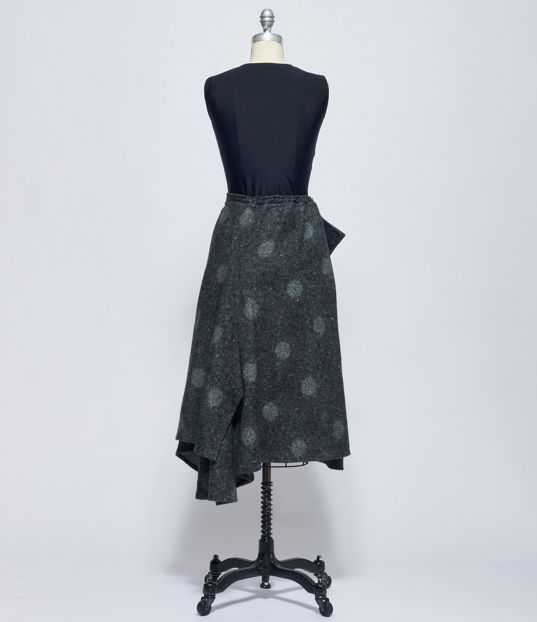 Yohji Yamamoto Womens Grey R Gathered Skirt