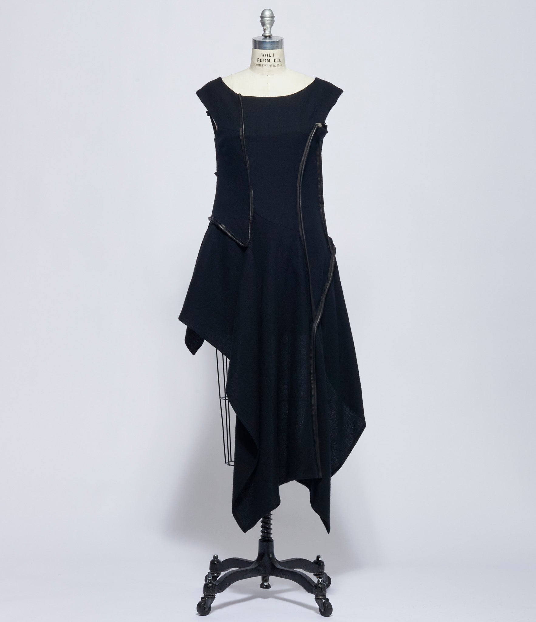Yohji Yamamoto Womens Leather Piping Dress