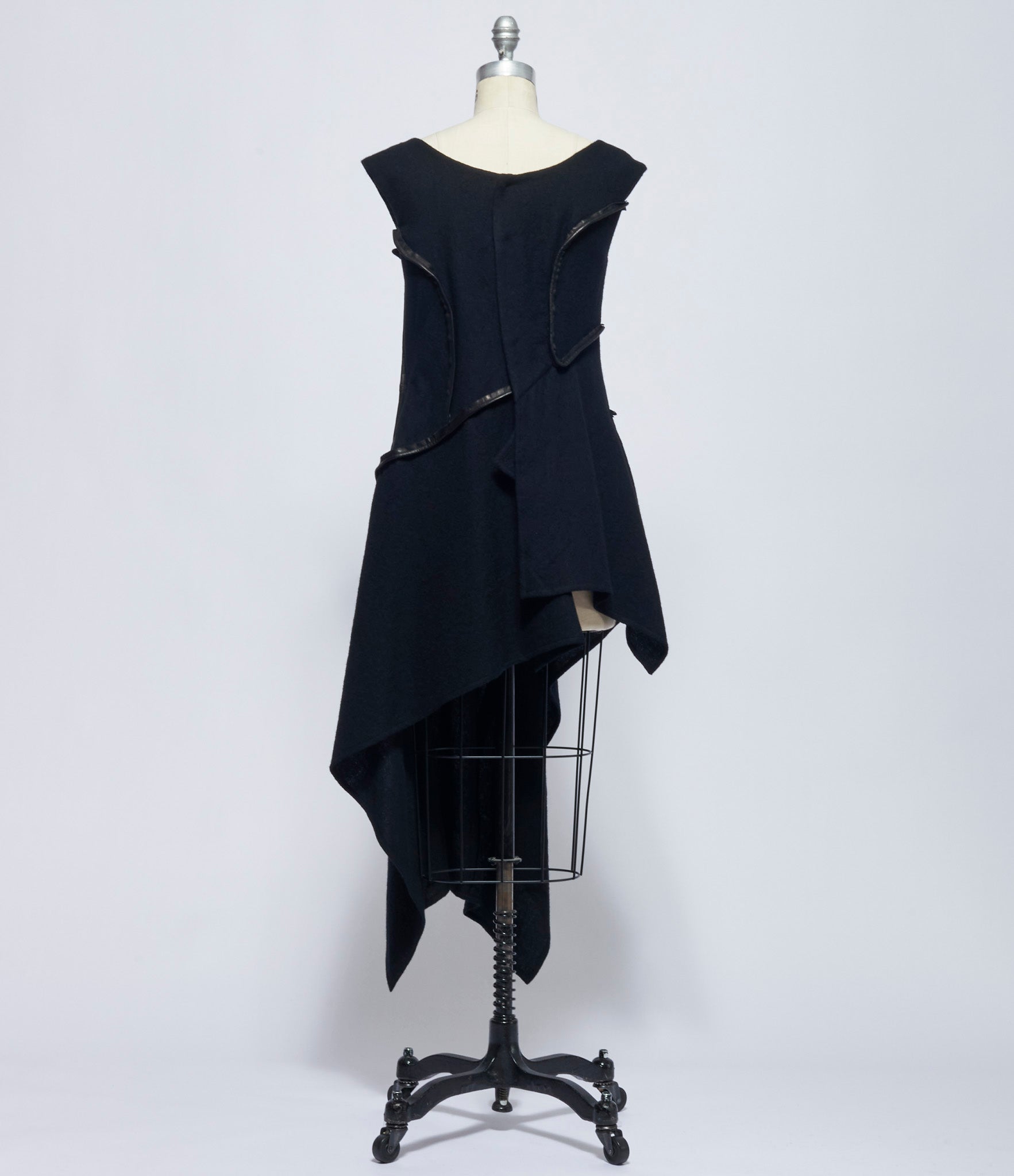 Yohji Yamamoto Womens Leather Piping Dress