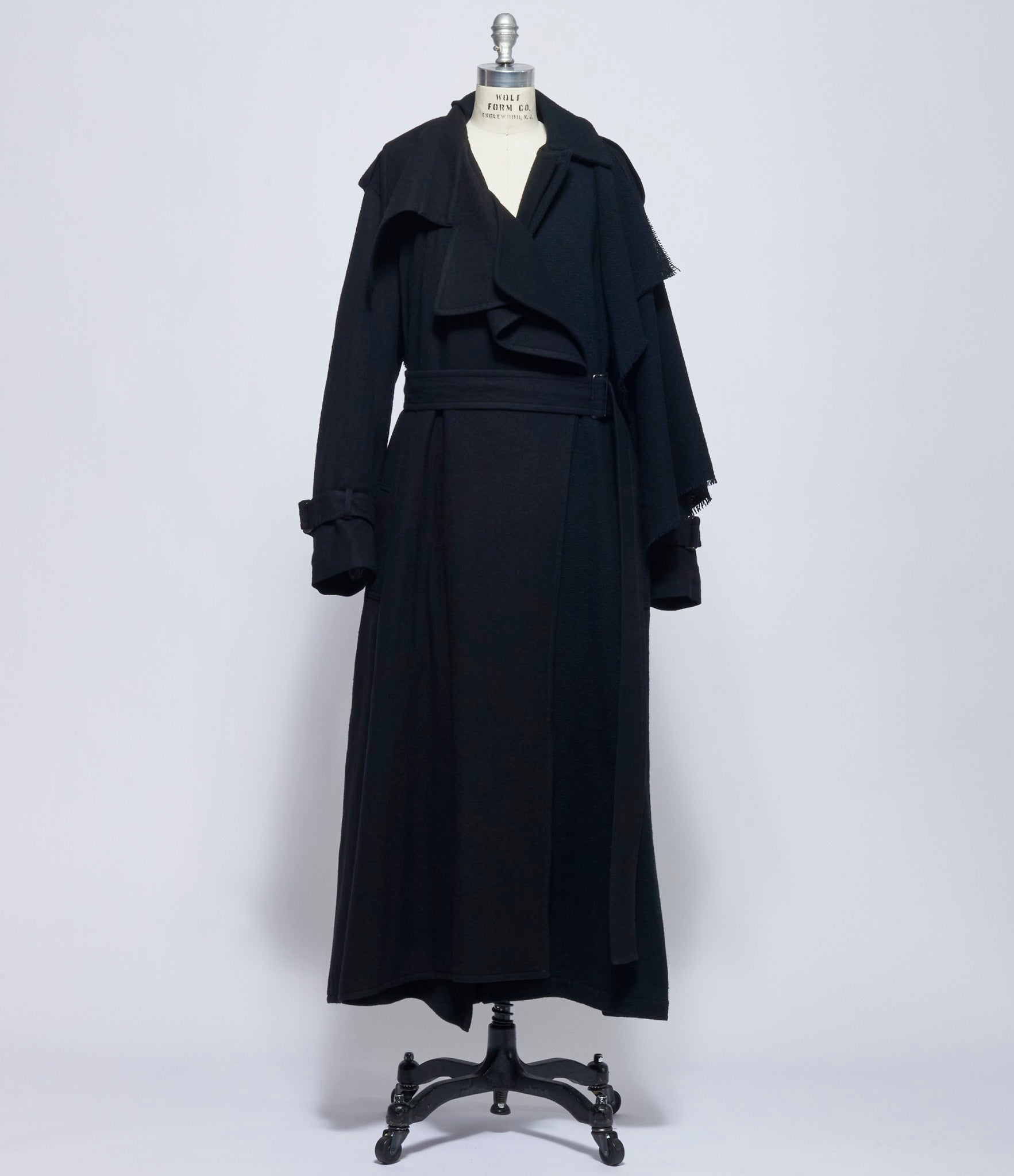 Yohji Yamamoto Womens L Draped Coat