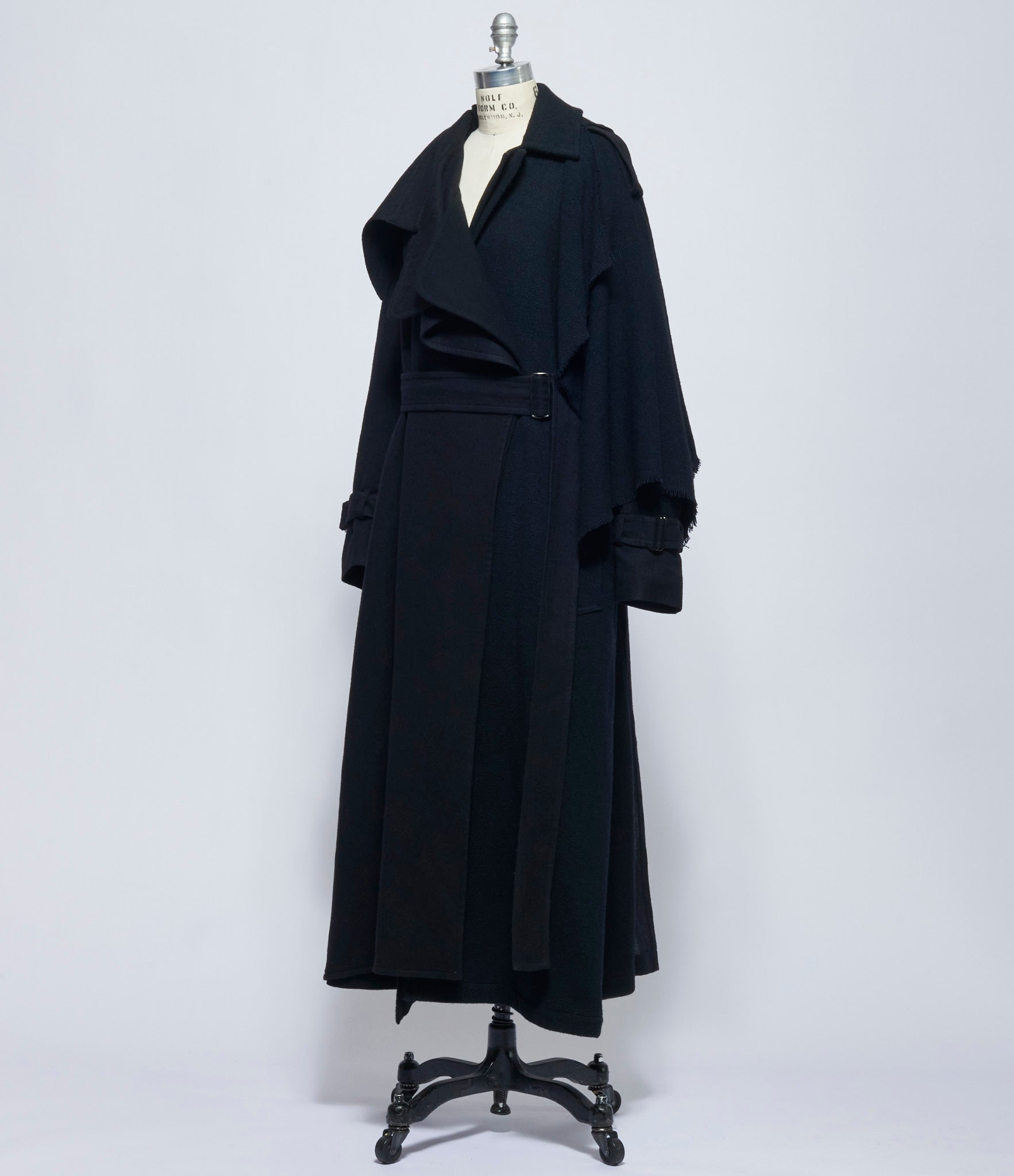 Yohji Yamamoto Womens L Draped Coat