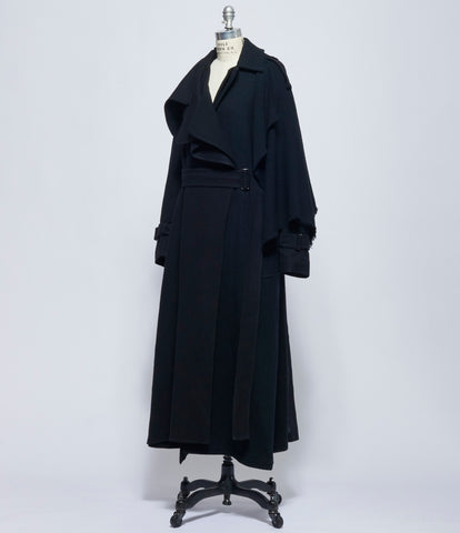 Yohji Yamamoto Womens L Draped Coat