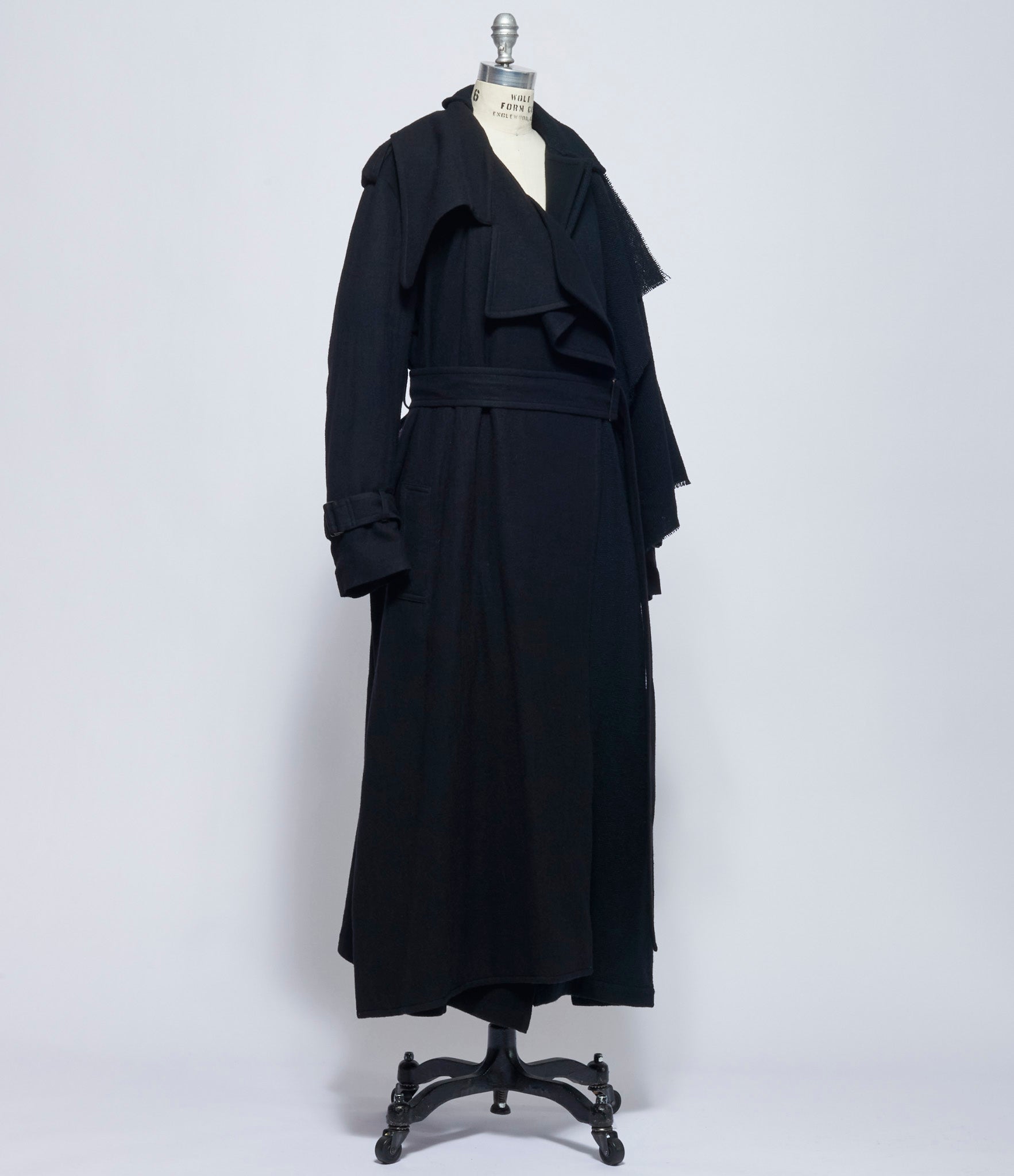 Yohji Yamamoto Womens L Draped Coat