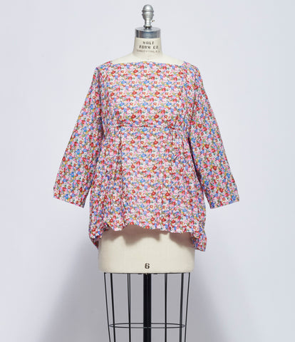 Daniela Gregis Womens Camicia Shirt Newpride h.65 Lavata Margherite Fucsia Blu Bianche