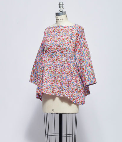 Daniela Gregis Womens Camicia Shirt Newpride h.65 Lavata Margherite Fucsia Blu Bianche