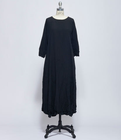 Daniela Gregis Womens Abito Dress Olma Di Lungo Lavato Nero Black