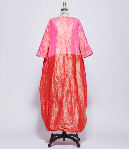 Daniela Gregis Womens Abito Dress Lunedi Meta Bianco Lavato Fucsia