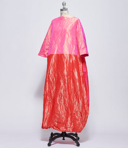 Daniela Gregis Womens Abito Dress Lunedi Meta Bianco Lavato Fucsia