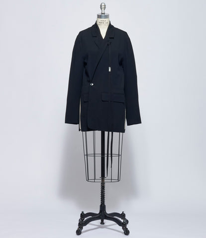 Ann Demeulemeester Womens Olena Wrap Deconstructed Jacket