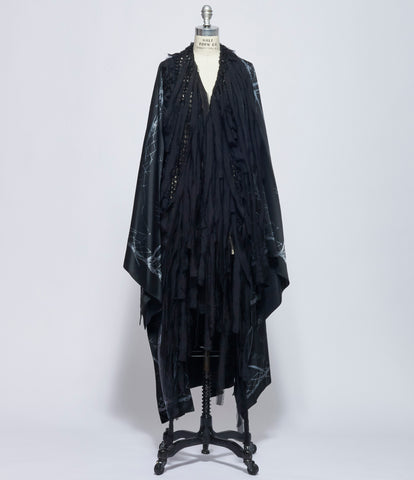 Ann Demeulemeester Womens Fora Macrame Embroidery Robe