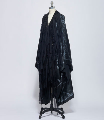 Ann Demeulemeester Womens Fora Macrame Embroidery Robe