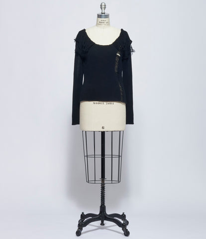 Chiahung Su Womens Hand Dyed & Knitting Rawing Sweater