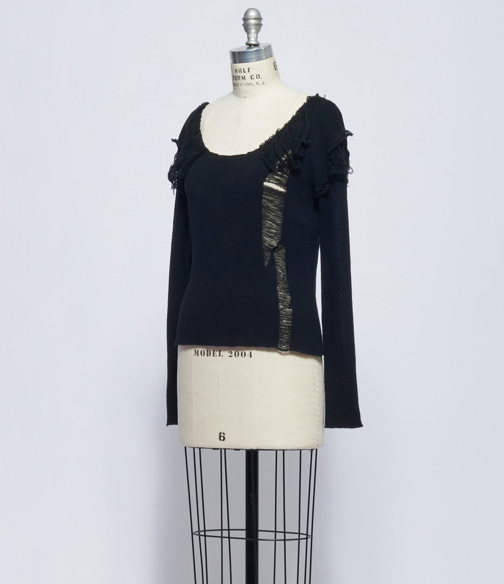 Chiahung Su Womens Hand Dyed & Knitting Rawing Sweater