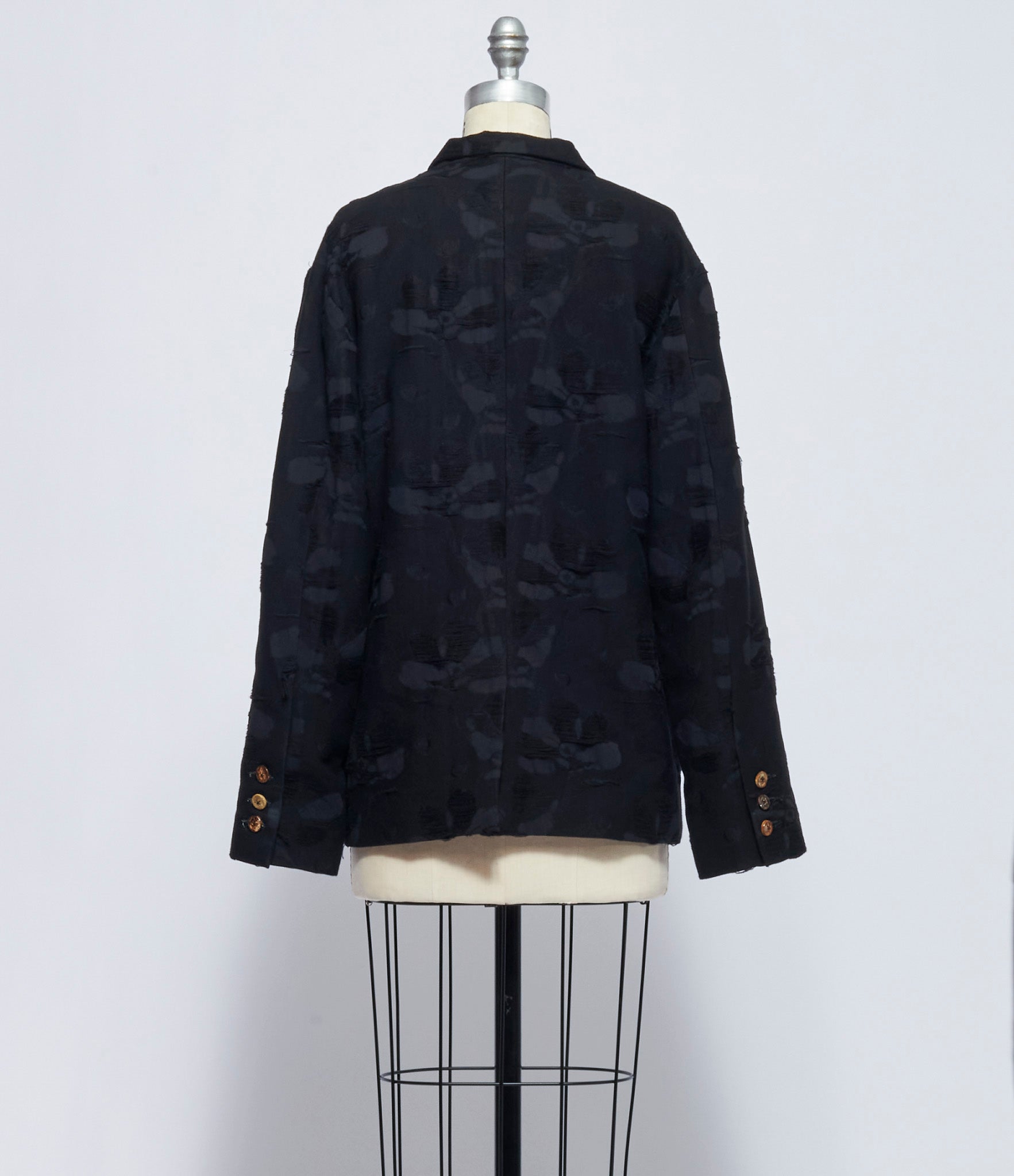 Chiahung Su Womens Hand Woven and Dyed Rawing Floral Blazer
