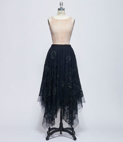 Marc Le Bihan Womens Noir Jupe Decalee 8 Pointes