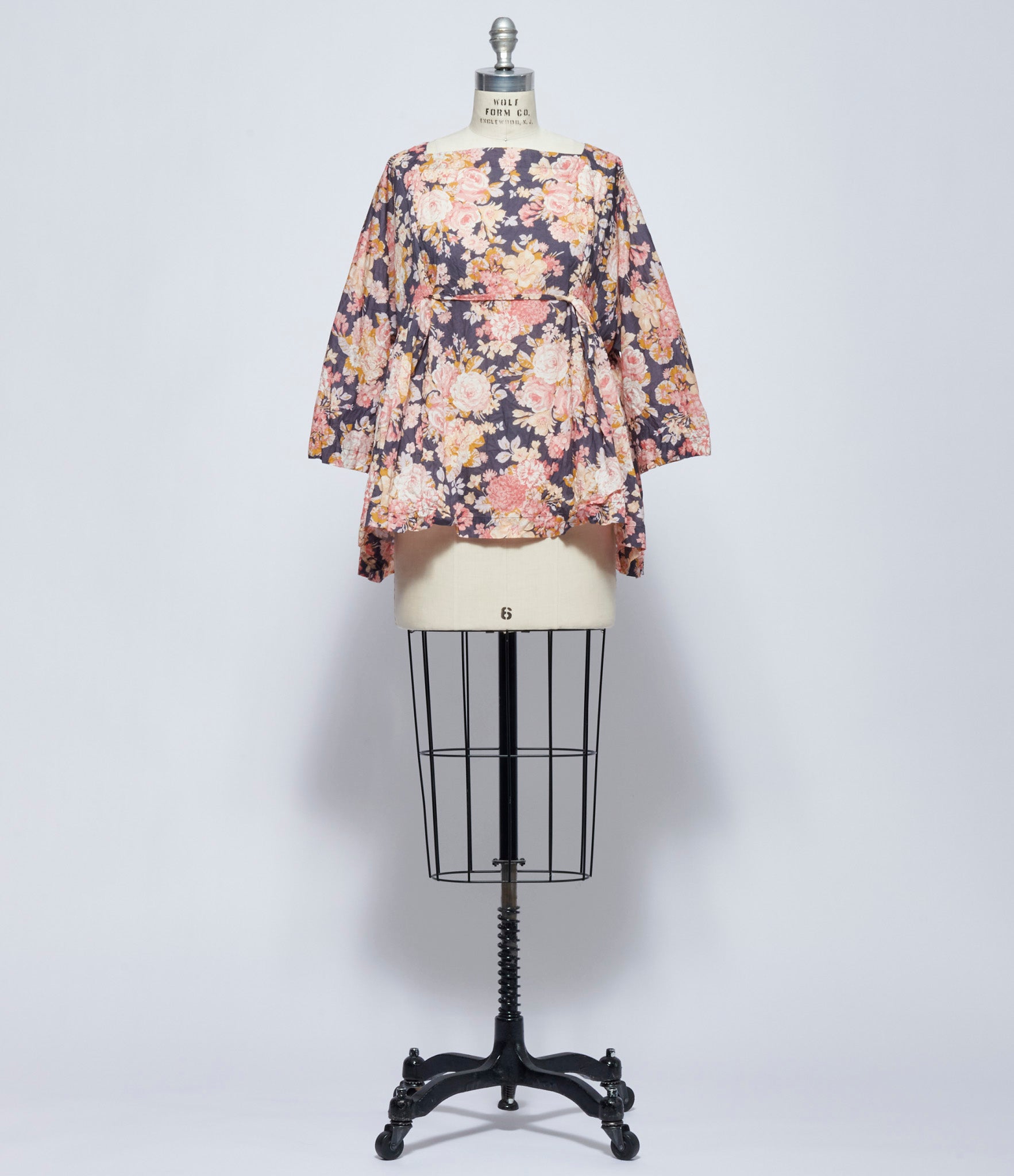 SS26 Daniela Gregis Womens Camicia Shirt Newpride h.65 Lavata Fondo Blu Navy Fiori Rosa