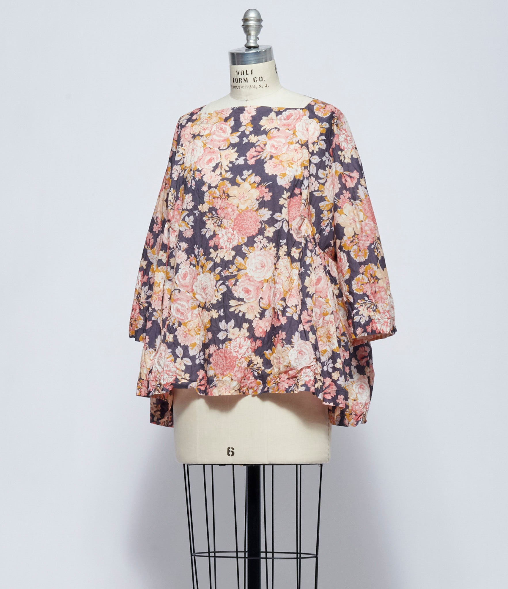 SS26 Daniela Gregis Womens Camicia Shirt Newpride h.65 Lavata Fondo Blu Navy Fiori Rosa
