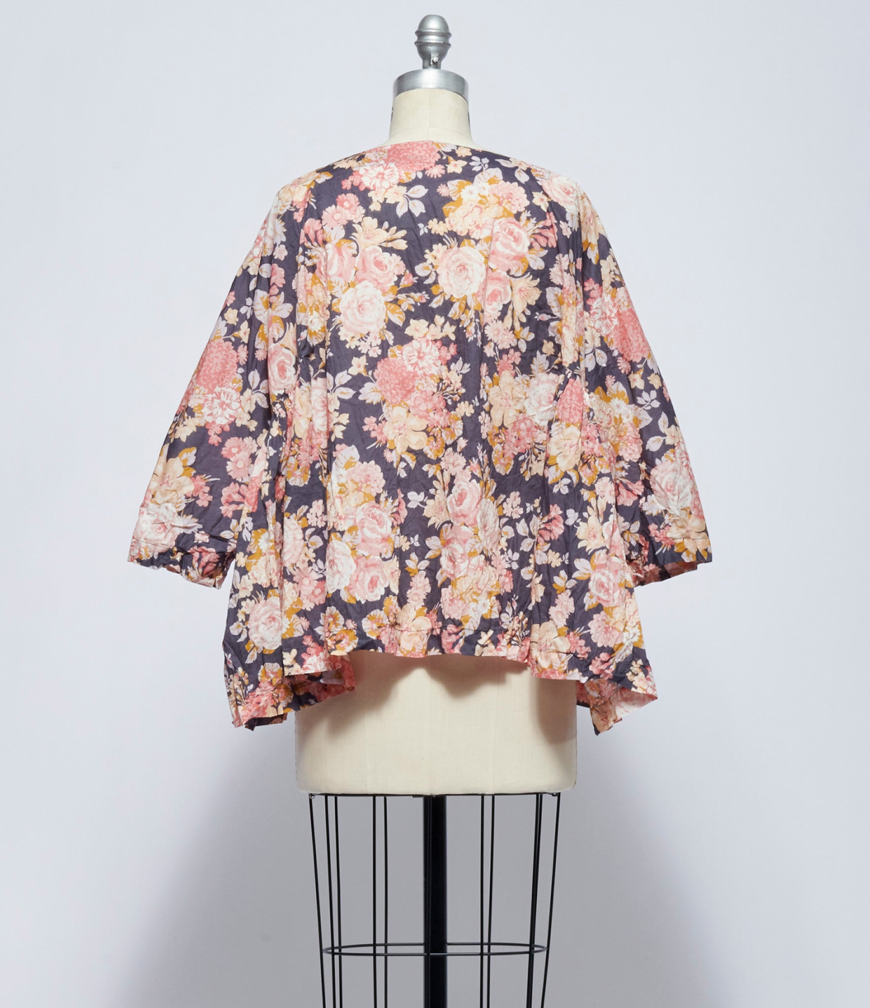 SS26 Daniela Gregis Womens Camicia Shirt Newpride h.65 Lavata Fondo Blu Navy Fiori Rosa